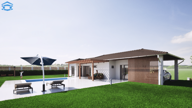 Villa del Sole homlokzat — földszintes családi ház | Eventum Homes