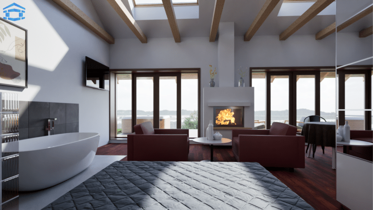 Villa Casa Verde hátsó nézet — napelemek és parkoló | Eventum Homes