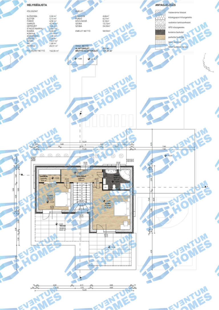 Villa Positano Villa Positano alaprajz — emelet 59 m² | Eventum Homes